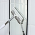 УЦЕНКА Окномойка с насадкой из микрофибры + велюр, стальная телескоп ручка 25х9х82(126) см 1102237 - Фото 10