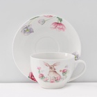 УЦЕНКА Сервиз чайный 12 пр «Зайка» 6 чашек 250 мл, 6 блюдец 15 см - Фото 4