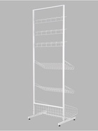 УЦЕНКА Стойка прикассовая 190*64,5*55, 3 корзины, 3 гребёнки, цвет белый - Фото 2