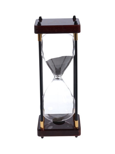 УЦЕНКА Песочные часы «Бесконечность», на 30 минут, 25×9.5 см, песок чёрный