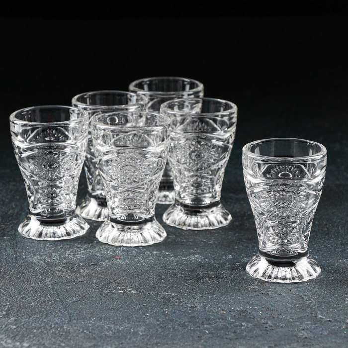 УЦЕНКА Набор рюмок 6 шт. «Северная звезда» 50 мл, 4.8×7.5 см - Фото 1