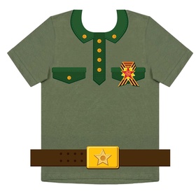 Футболка детская зелёная с нанесением, рост 122 см