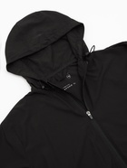 Ветровка мужская с капюшоном, размер M (48), спортивная, чёрная - Фото 4