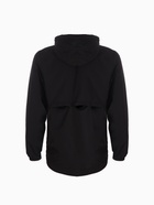 Ветровка мужская с капюшоном, размер XL (52), спортивная, чёрная - Фото 4