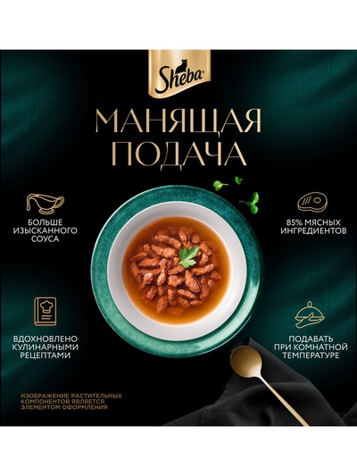 Влажный корм Sheba «Суп Коллекция» для взрослых кошек, суп, говядина, 70 г