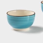 УЦЕНКА Набор посуды Доляна «Бриз», 6 предметов: 2 кружки 360 мл, 2 салатника 800 мл, 2 тарелки d=19 см, керамика, голубой - Фото 7