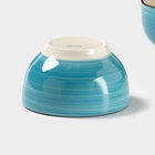 УЦЕНКА Набор посуды Доляна «Бриз», 6 предметов: 2 кружки 360 мл, 2 салатника 800 мл, 2 тарелки d=19 см, керамика, голубой - Фото 8