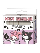 Мел белый Kuromi, 6 шт., в картонной упаковке с европодвесом 11009652