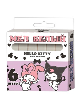 Мел белый Kuromi, 6 шт., в картонной упаковке с европодвесом