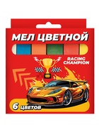 Мел цветной «Машина», 6 шт., в картонной упаковке с европодвесом 11009655