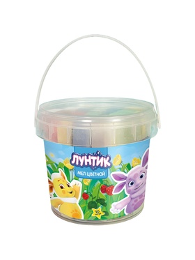 Мел цветной «Лунтик», 20 шт. в ведерке