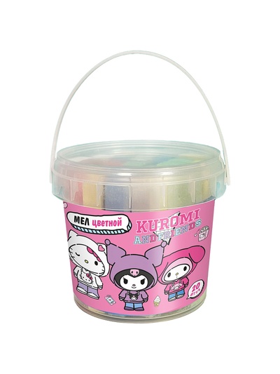 Мел цветной «Куроми», 20 шт. в ведерке