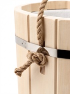 Ведро-запарник для бани и сауны, 15 л, деревянное, пластиковая вставка, ручка-верёвка - Фото 3