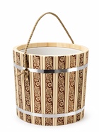 Ведро-запарник для бани и сауны «Русские узоры», 15 л, деревянное, пластиковая вставка, ручка-верёвка - Фото 2