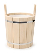 Ведро-запарник для бани и сауны, 10 л, деревянное, пластмассовая вставка - Фото 1