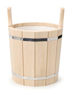 Ведро-запарник для бани и сауны, 10 л, деревянное, пластмассовая вставка