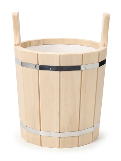 Ведро-запарник для бани и сауны, 10 л, деревянное, пластмассовая вставка