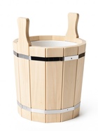 Ведро-запарник для бани и сауны, 10 л, деревянное, пластмассовая вставка - Фото 2