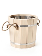 Ведро-запарник для бани и сауны, 12 л, деревянное, нержавеющая вставка - Фото 2