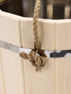 Ведро-запарник для бани и сауны, 12 л, деревянное, нержавеющая вставка - Фото 3