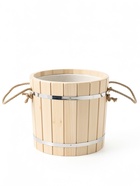 Ведро-запарник для бани и сауны, 15 л, деревянное, пластмассовая вставка - Фото 1