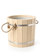 Ведро-запарник для бани и сауны, 15 л, деревянное, пластмассовая вставка - Фото 2