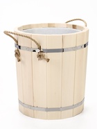 Ведро-запарник для бани и сауны, 20 л, деревянное, пластмассовая вставка - Фото 2