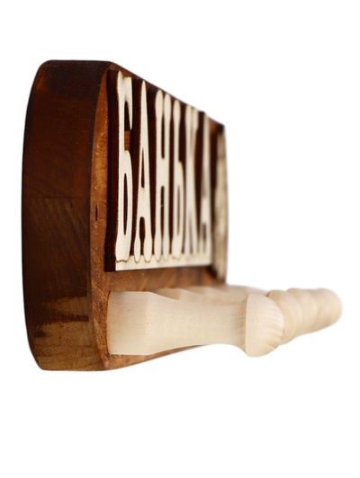 Вешалка для бани и сауны «Банька», 48×7×9 см, деревянная, 5 крючков