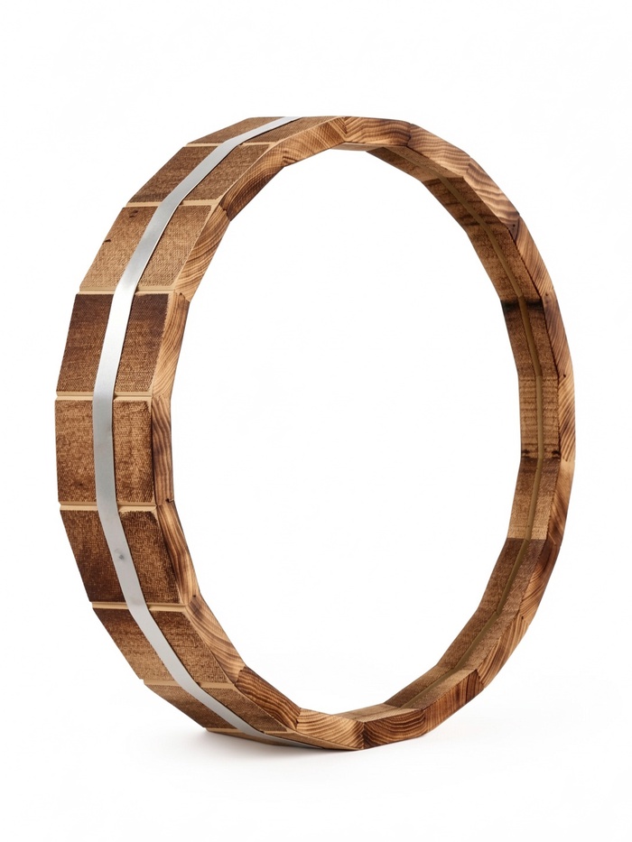 Зеркало для бани «Бочонок-Добрыня», d=39 см