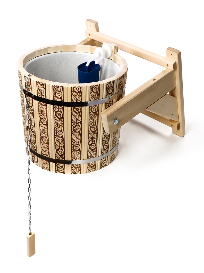 Обливное устройство 15 л, с пластиковой вставкой, дозатор 