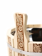 Шайка для бани и сауны «Русские узоры», 3 л, деревянная, нержавеющая вставка - Фото 2