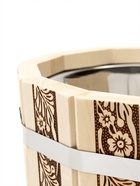 Шайка для бани и сауны «Русские узоры», 3 л, деревянная, нержавеющая вставка - Фото 3