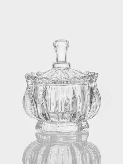 Сахарница Barselona, 200 мл, с крышкой, стекло, прозрачная