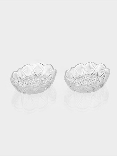 Набор салатников Carat-Royal, 250 мл, 2 шт., размер одного салатника 13×10 см, стекло, прозрачный
