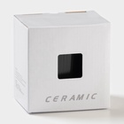 УЦЕНКА Кружка Elegant, 320 мл, 11.5×8×10.5 см, с крышкой и ложкой, керамика, чёрная - Фото 4