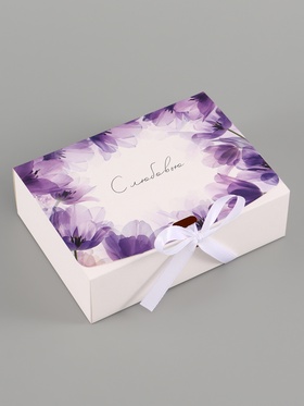 Складная коробка подарочная «С любовью», 16.5 × 12 × 5 см