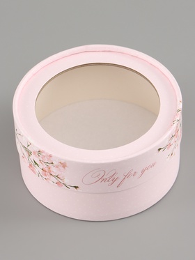 Коробка тубус с окном Only for you, 12 х 12 х 5 см
