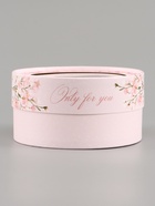 Коробка подарочная с окном Only for you, 12×12×5 см, круглая - Фото 3