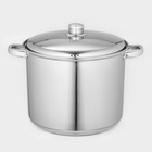 Кастрюля Катунь «Гретта», 13 л, d=28 см, капсульное дно, индукция, нержавеющая сталь, AISI - 201 - Фото 1