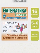 Мини - тренажёр по математике «Развиваем навыки вычитания и сложения», 1 класс 11007261 - фото 9823549