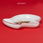 УЦЕНКА Блюдо сервировочное новогоднее Доляна «Волшебное дерево», доломит, 20×18×3 см, белое - Фото 3