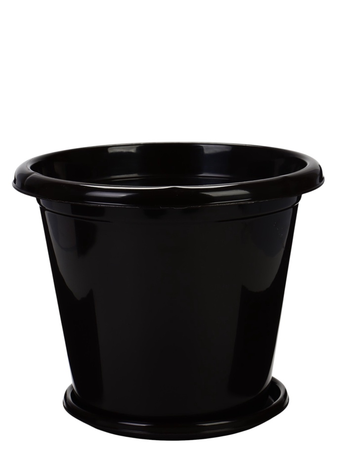УЦЕНКА Горшок для цветов с поддоном 10л d31см h25,5см "Эконом", цвет коричневый - Фото 1