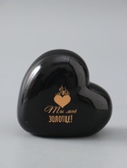 УЦЕНКА Копилка керамика «Сердце - Ты моё золотце!» чёрная с золотом 10.5×5×9.5 см - Фото 2
