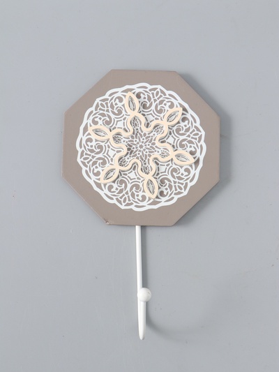 УЦЕНКА Крючок декоративный дерево "Цветок. Восьмигранник" 11,6х0,7х20 см