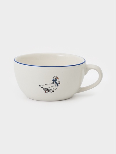 Чашка «Гуси», 200 мл, фарфор, белая