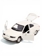Машина металлическая «ВАЗ-2112», 12 см, инерция, открываются двери и багажник, белая - фото 9536848