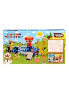 Игровой набор «Заправочная станция. Синий трактор», 2 трактора, платформа, знаки, шлагбаум 11014019