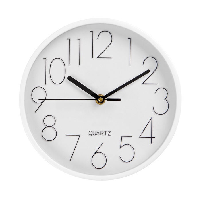УЦЕНКА Часы настенные интерьерные «Элегант», d=22.5 см, дискретный ход, белые - Фото 1