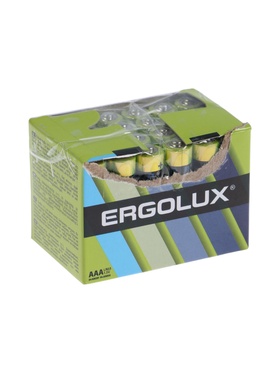 УЦЕНКА Батарейка алкалиновая Ergolux, AAA, LR03-24BOX (LR03 BP-24), 1.5В, набор 24 шт. 11023515