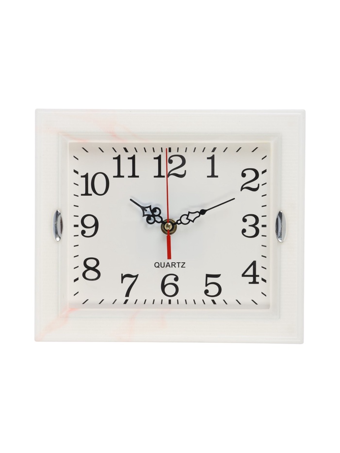 УЦЕНКА Часы настенные «Лаура», 22.5×19.5 см, плавный ход, белые - Фото 1